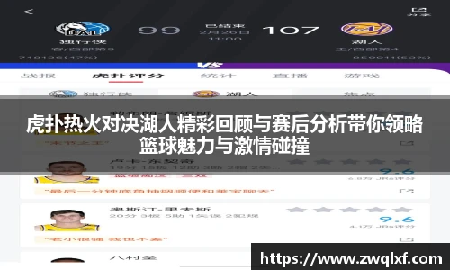 虎扑热火对决湖人精彩回顾与赛后分析带你领略篮球魅力与激情碰撞